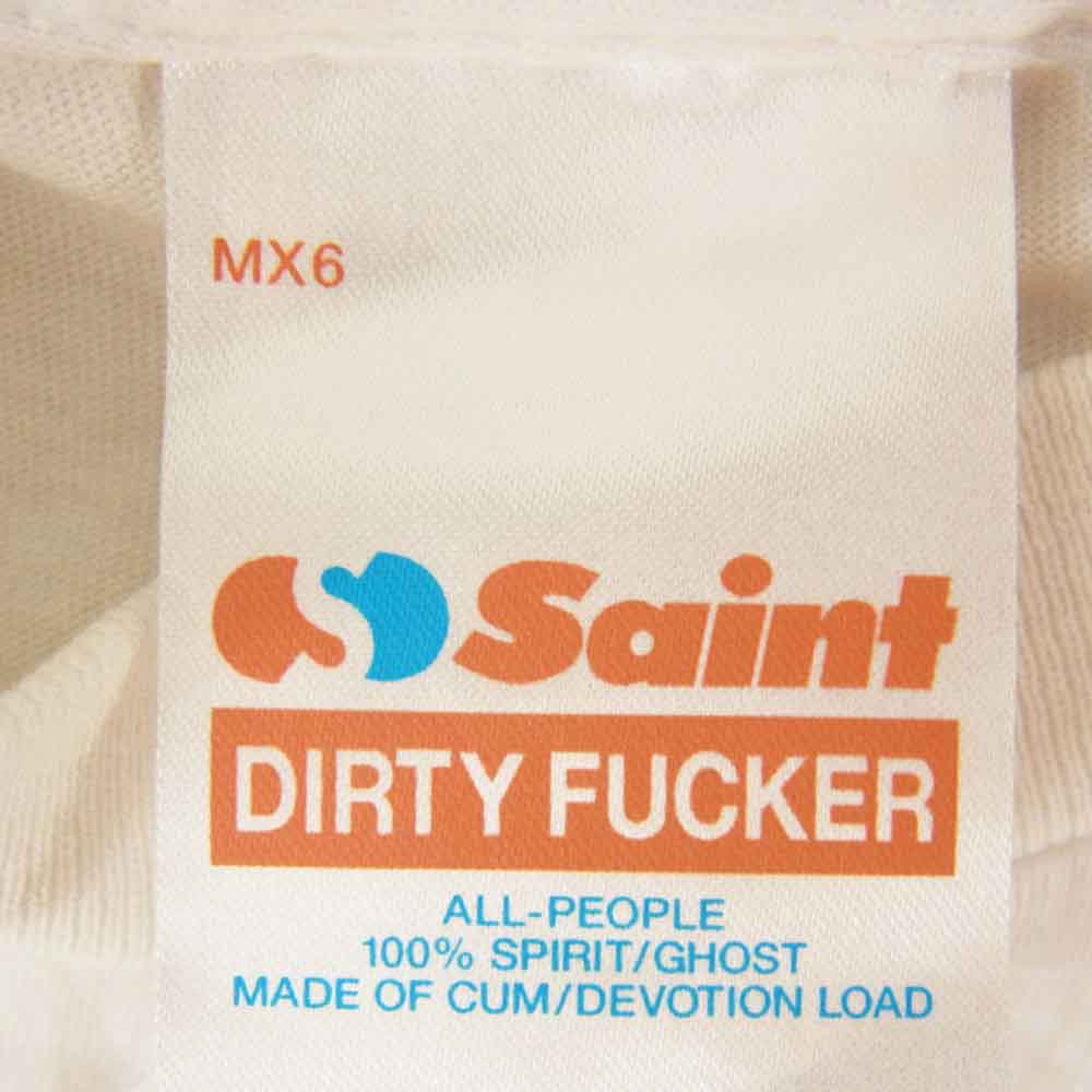 SAINT MICHAEL セントマイケル SM-HR3-0000-026 SS TEE INSANE 半袖Ｔシャツ ホワイト系 XL【新古品】【未使用】【中古】