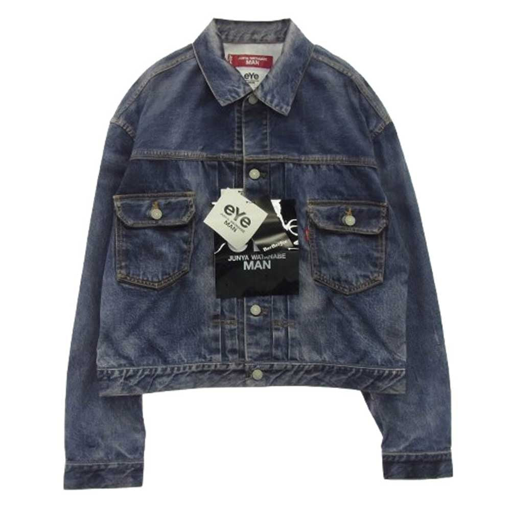 JUNYA WATANABE COMME des GARCONS MAN ジュンヤワタナベコムデギャルソンマン 25SS WO-910-100 × BerBerJin × Levi's ナイロン ツイル インク ジェット プリント 507XX 2nd 転写 デニム ジャケット インディゴブルー系 L【新古品】【未使用】【中古】