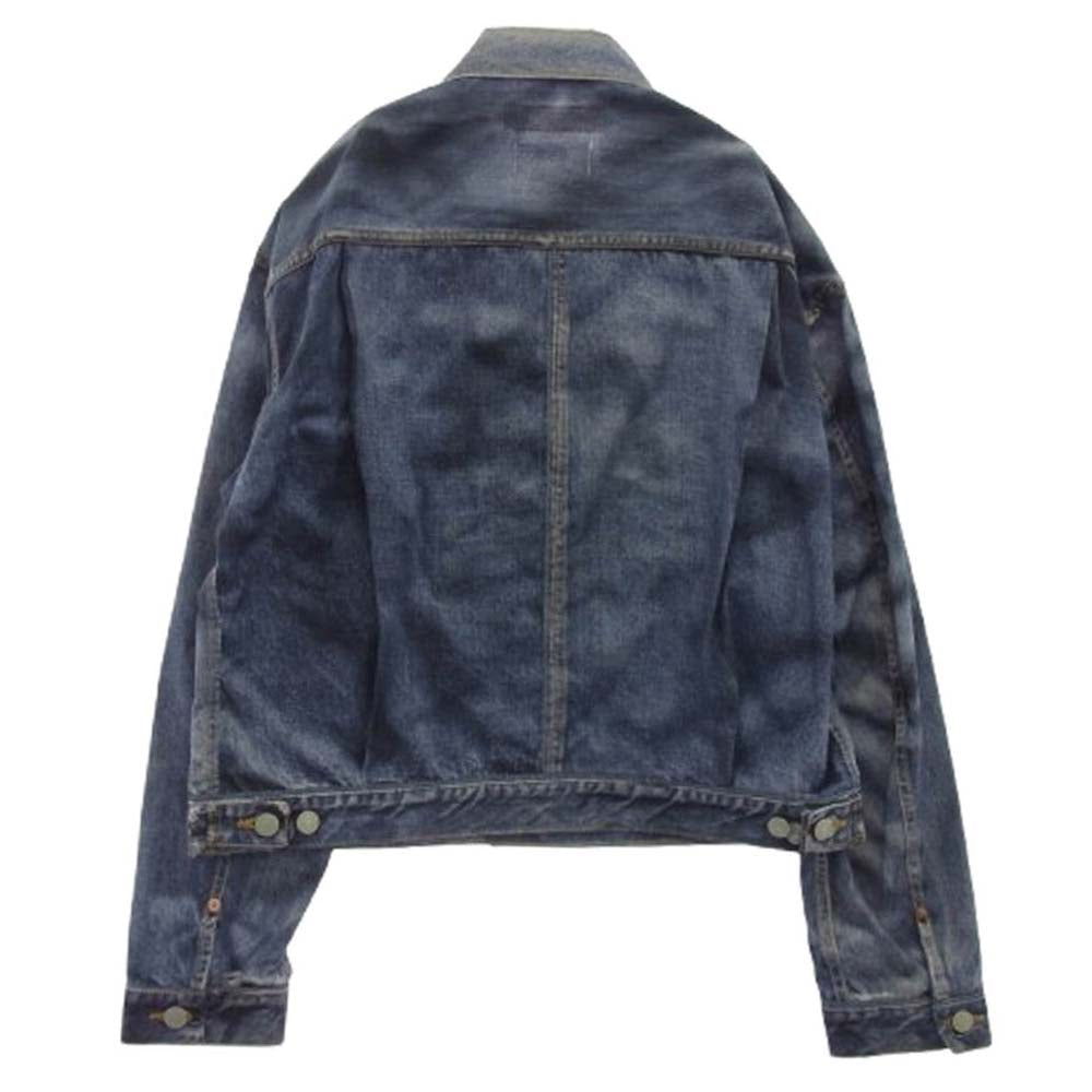 JUNYA WATANABE COMME des GARCONS MAN ジュンヤワタナベコムデギャルソンマン 25SS WO-910-100 × BerBerJin × Levi's ナイロン ツイル インク ジェット プリント 507XX 2nd 転写 デニム ジャケット インディゴブルー系 L【新古品】【未使用】【中古】