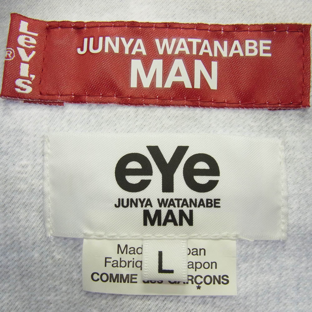 JUNYA WATANABE COMME des GARCONS MAN ジュンヤワタナベコムデギャルソンマン 25SS WO-910-100 × BerBerJin × Levi's ナイロン ツイル インク ジェット プリント 507XX 2nd 転写 デニム ジャケット インディゴブルー系 L【新古品】【未使用】【中古】