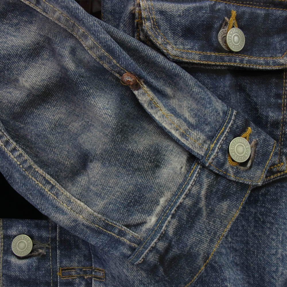 JUNYA WATANABE COMME des GARCONS MAN ジュンヤワタナベコムデギャルソンマン 25SS WO-910-100 × BerBerJin × Levi's ナイロン ツイル インク ジェット プリント 507XX 2nd 転写 デニム ジャケット インディゴブルー系 L【新古品】【未使用】【中古】