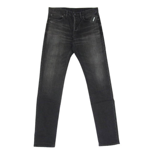 MINEDENIM マインデニム FPK107NUD-95-302 S.Slim STR 5ポケット USD ウォッシュ加工 ストレッチ ブラック スキニー デニムパンツ ブラック系 30【極上美品】【中古】