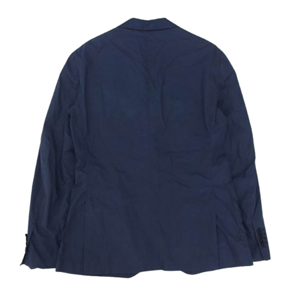 LARDINI ラルディーニ BO-412 イタリア製 ブートニエール付 3Bジャケット パンツ セットアップ スーツ ロゴ入りハンガー付 ネイビー系 48【中古】