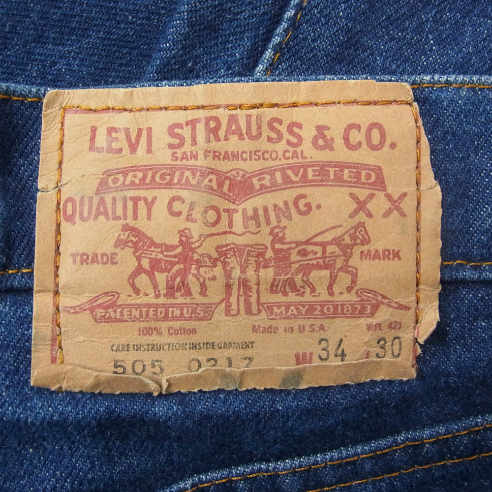【新品未使用】Levis リーバイス　505 0217 80s ジーンズ 80s Levi's 505-0217 Denim Jeans （表記W32L32） DEAD-STOCK