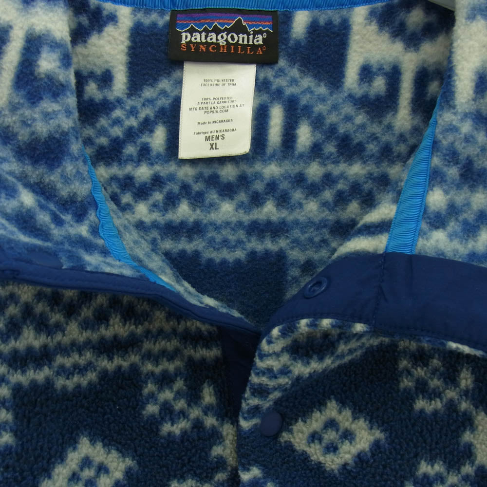 patagonia パタゴニア 11AW 25450 SYNCHILLA シンチラ スナップT プルオーバー フリース ブルゾン ブルー系 XL【中古】
