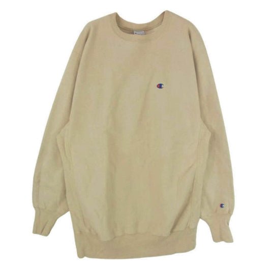 Champion チャンピオン vintage Reverse Weave 刺繍 タグ USA製 リバース ウィーブ スウェット ベージュ系 XXL【中古】