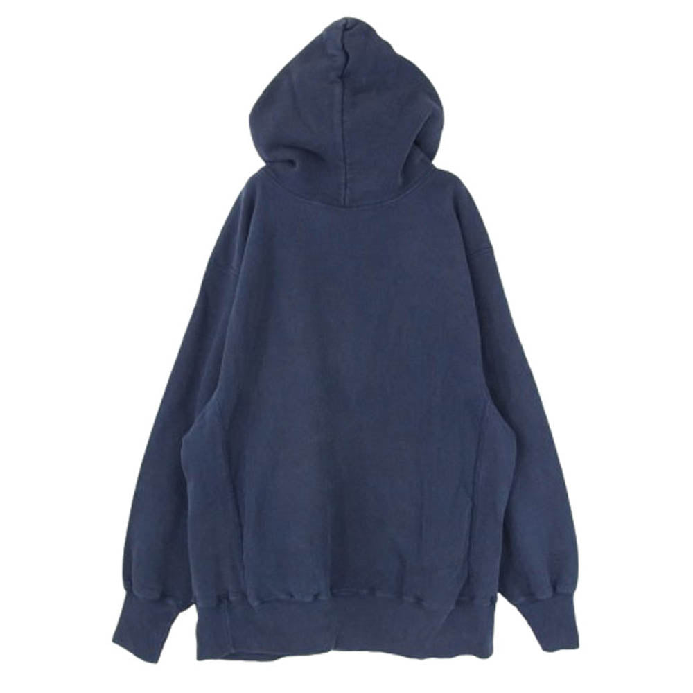 Champion チャンピオン vintage Reverse Weave 刺繍 タグ USA製 リバース ウィーブ プルオーバー パーカー ネイビー系 L【中古】
