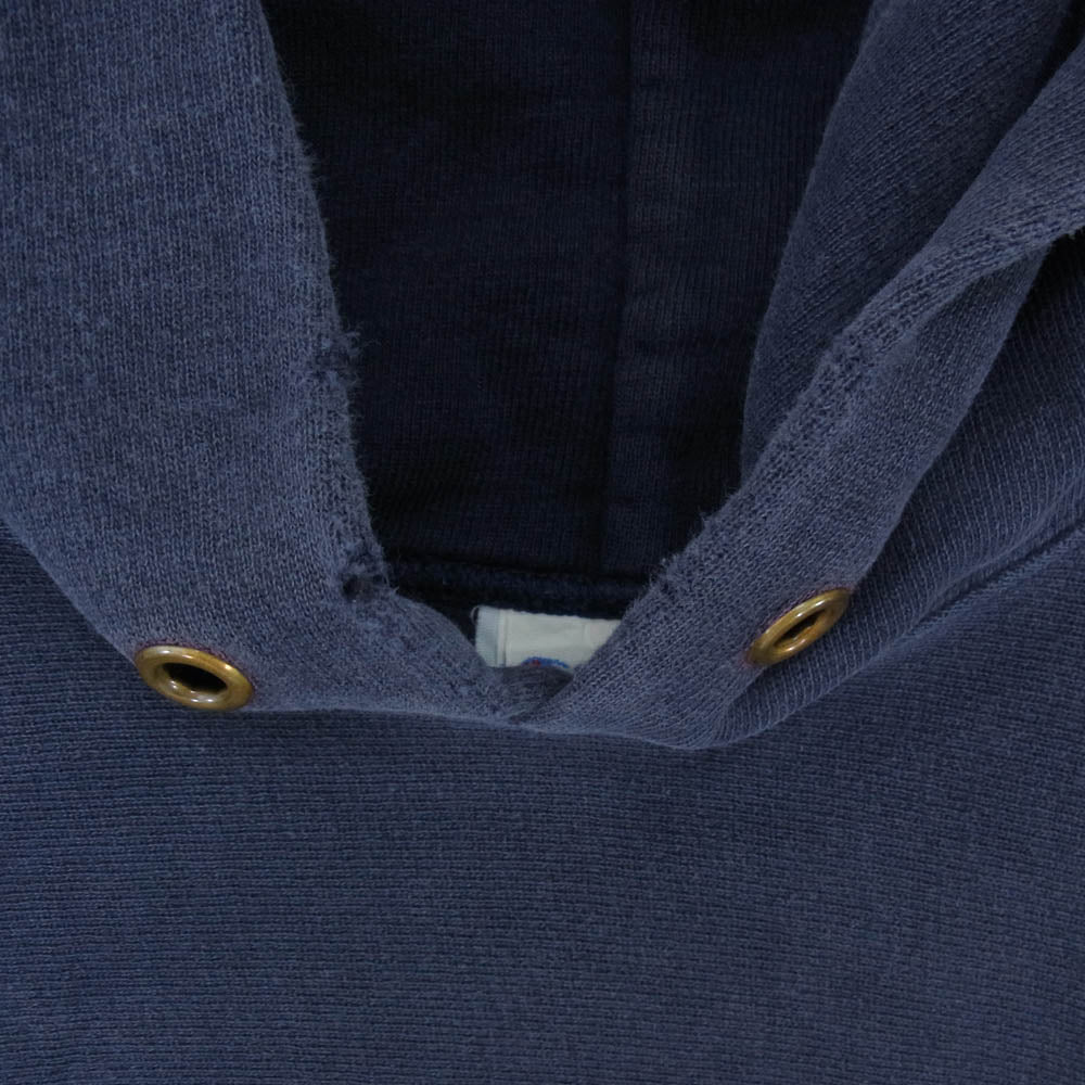 Champion チャンピオン vintage Reverse Weave 刺繍 タグ USA製 リバース ウィーブ プルオーバー パーカー ネイビー系 L【中古】