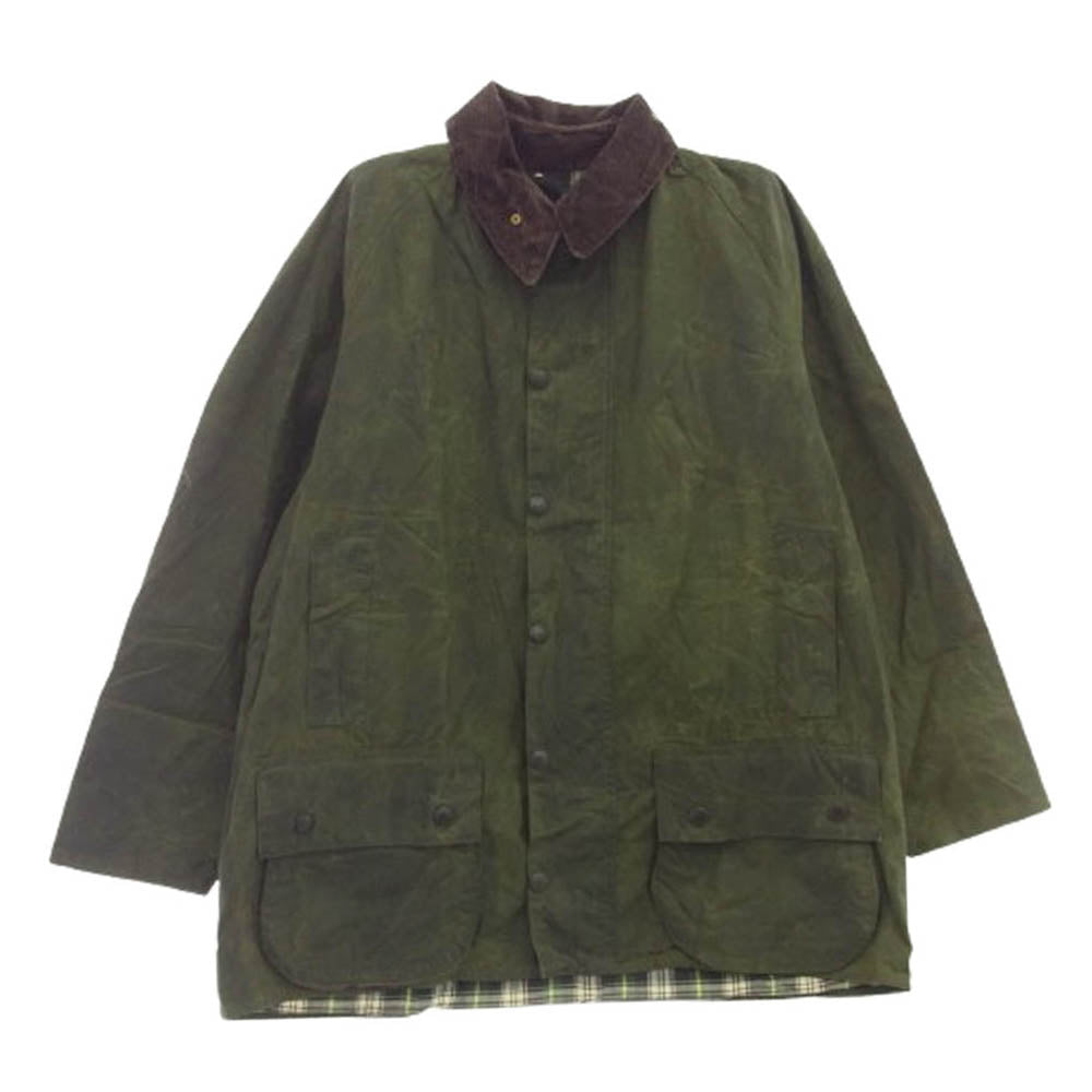 Barbour バブアー 3ワラント イングランド製 BEAUFORT ビューフォート オイルド ジャケット カーキ系 C44/112CM【中古】