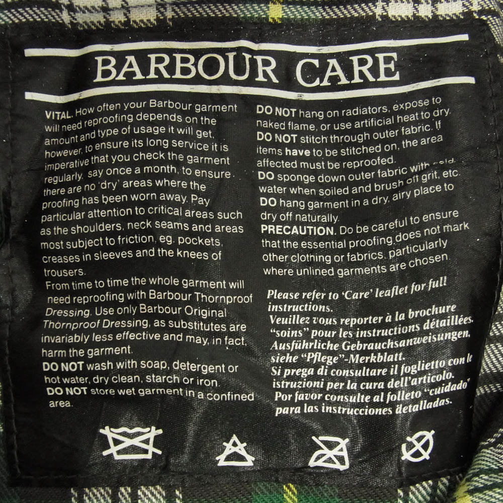 Barbour バブアー 3ワラント イングランド製 BEAUFORT ビューフォート オイルド ジャケット カーキ系 C44/112CM【中古】