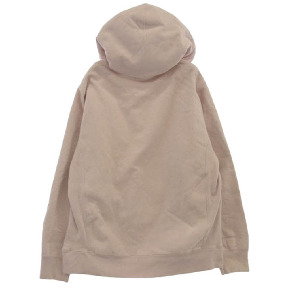 Supreme シュプリーム 17AW Embossed Logo Hooded Sweat Shirt エンボスロゴ フーデッド スウェットシャツ フーディ パーカー ピンク系 L【中古】