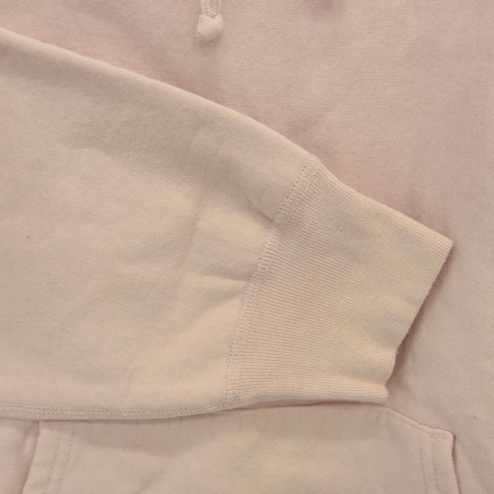 Supreme シュプリーム 17AW Embossed Logo Hooded Sweat Shirt エンボスロゴ フーデッド スウェットシャツ フーディ パーカー ピンク系 L【中古】