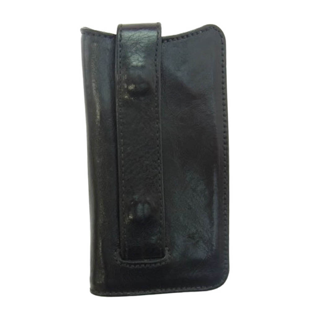 CHROME HEARTS クロムハーツ（原本無） KEY CASE クロスボールボタン ヘビーレザー キーケース ブラック系【中古】