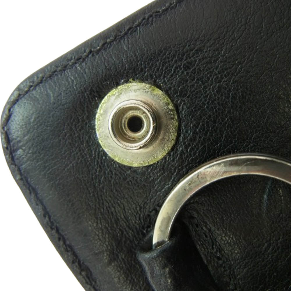 CHROME HEARTS クロムハーツ（原本無） KEY CASE クロスボールボタン ヘビーレザー キーケース ブラック系【中古】