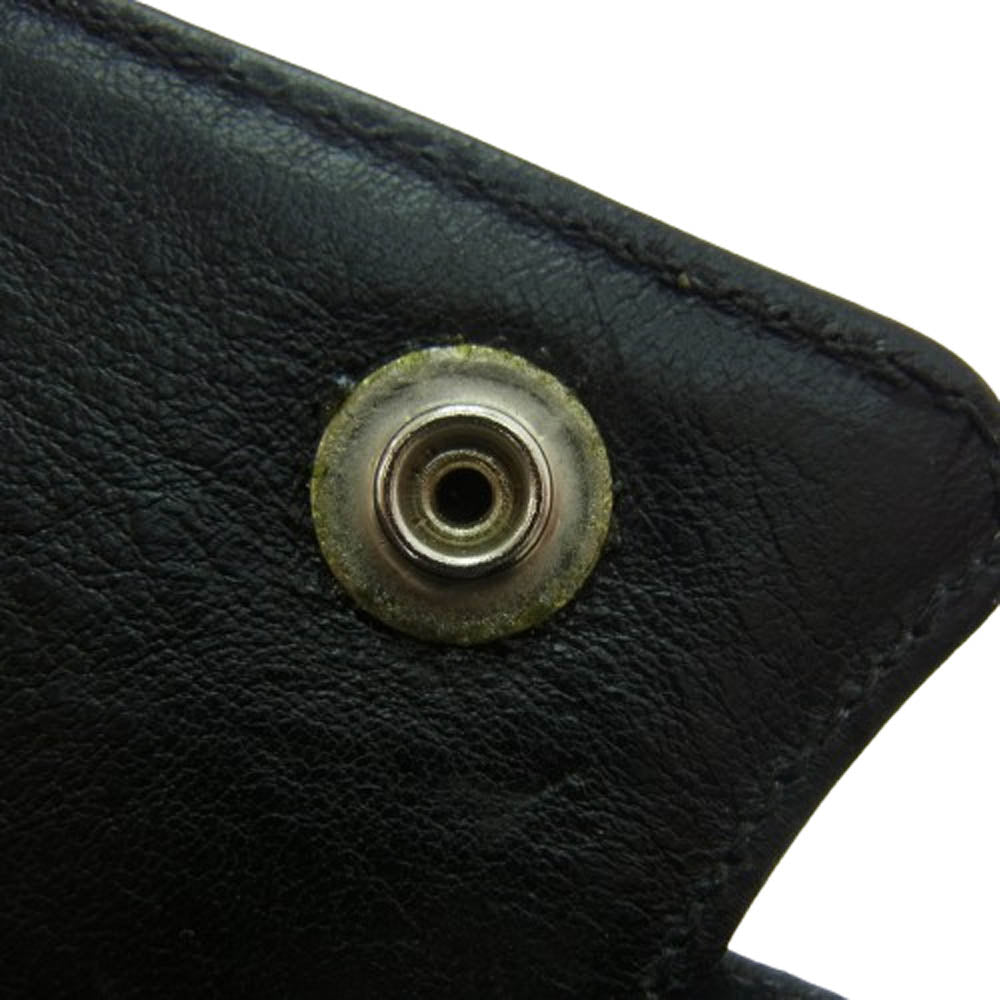 CHROME HEARTS クロムハーツ（原本無） KEY CASE クロスボールボタン ヘビーレザー キーケース ブラック系【中古】