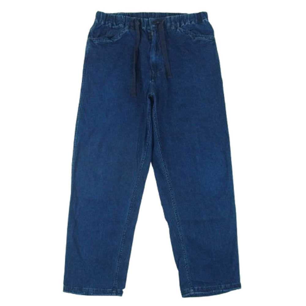 POST OVERALLS ポストオーバーオールズ 3319-8DI E-Z Chinois De Luxe Pants デラックス デニム ウォッシュ イージー パンツ インディゴブルー系 L【中古】