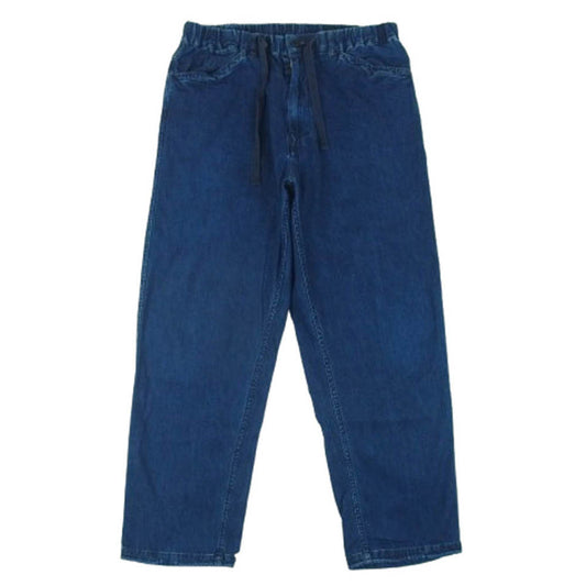 POST OVERALLS ポストオーバーオールズ 3319-8DI E-Z Chinois De Luxe Pants デラックス デニム ウォッシュ イージー パンツ インディゴブルー系 L【中古】