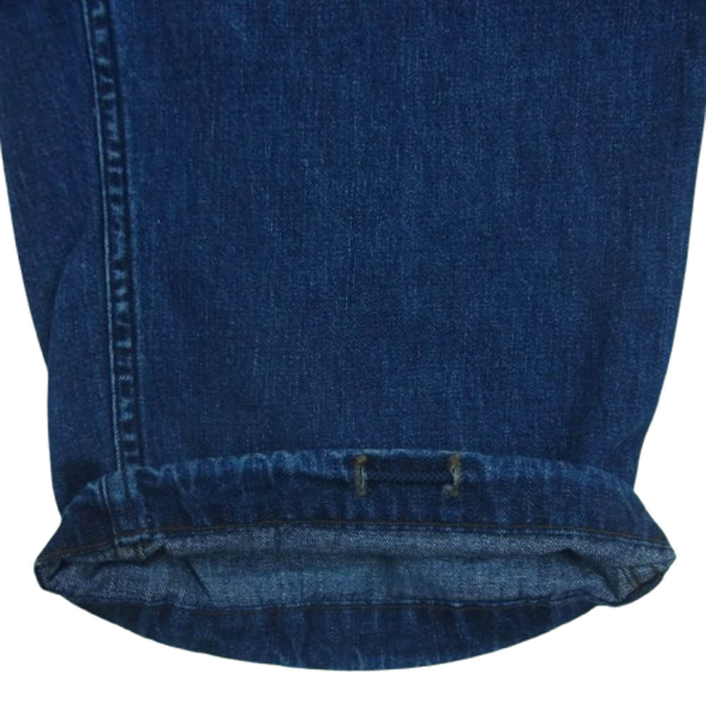POST OVERALLS ポストオーバーオールズ 3319-8DI E-Z Chinois De Luxe Pants デラックス デニム ウォッシュ イージー パンツ インディゴブルー系 L【中古】