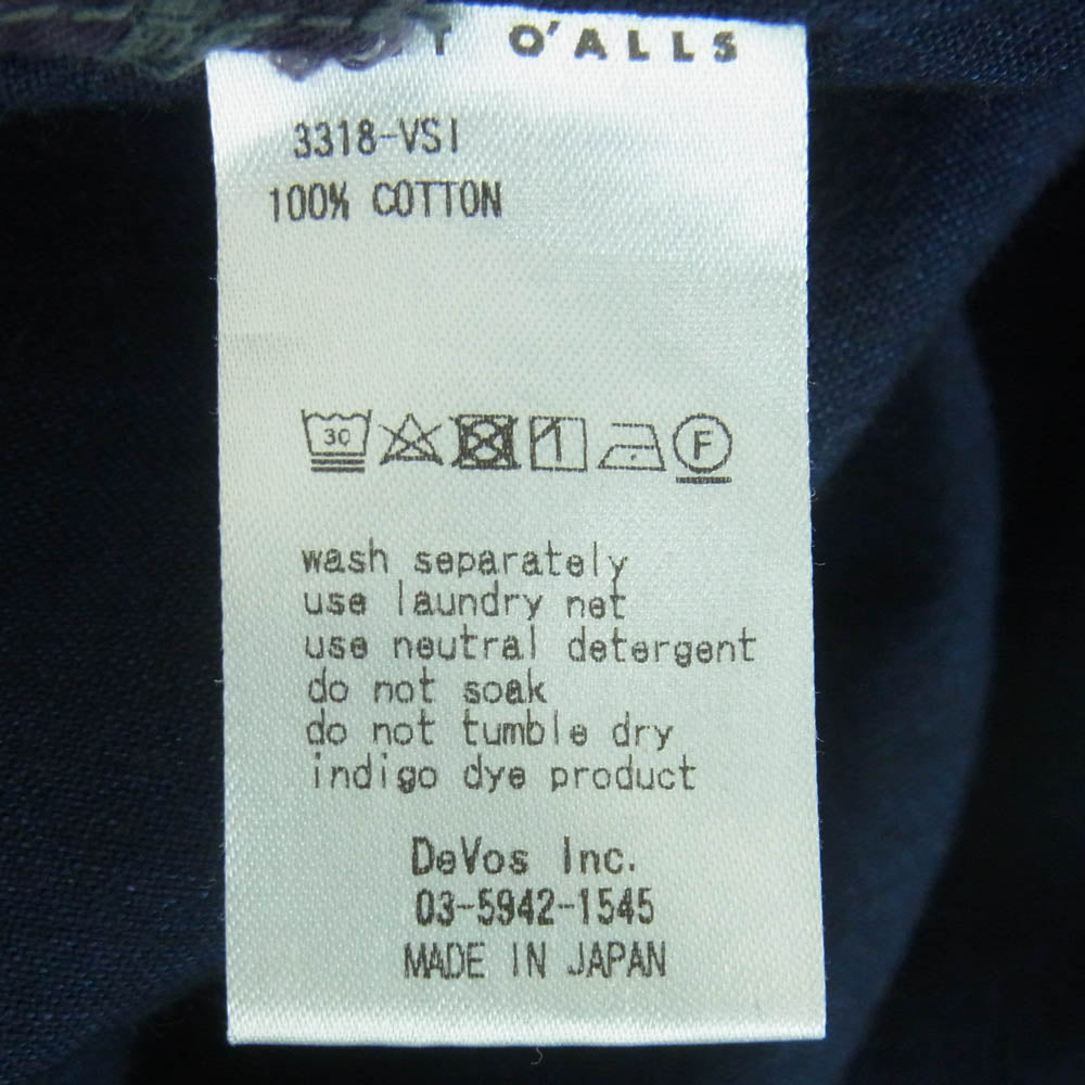 POST OVERALLS ポストオーバーオールズ 3318-VSI E-Z Travail Pants イージー パンツ 日本製 インディゴブルー系 L【中古】