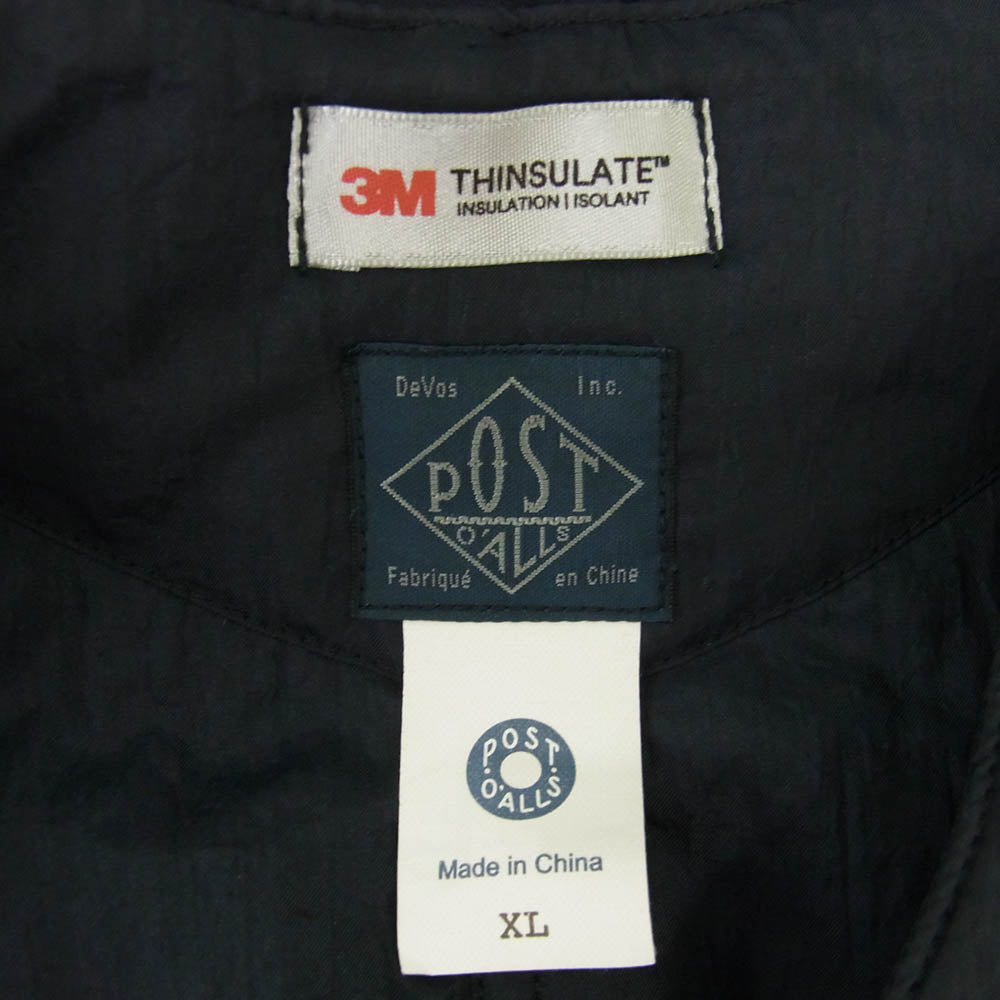 POST OVERALLS ポストオーバーオールズ 3109B-CTN POST Chinois DV crinkle taffeta w シンサレートジャケット ダークネイビー系 XL【中古】