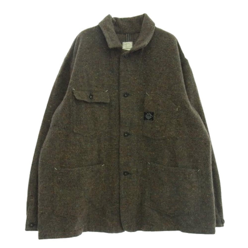 POST OVERALLS ポストオーバーオールズ 24AW 1103-TWB Polarfleece Jacket trashed wool version ポーラーフリース カバーオール ジャケット マルチカラー系 L【中古】