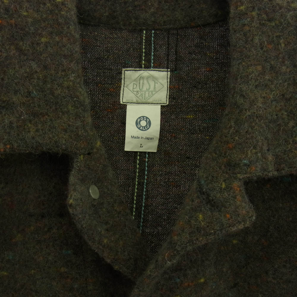 POST OVERALLS ポストオーバーオールズ 24AW 1103-TWB Polarfleece Jacket trashed wool version ポーラーフリース カバーオール ジャケット マルチカラー系 L【中古】