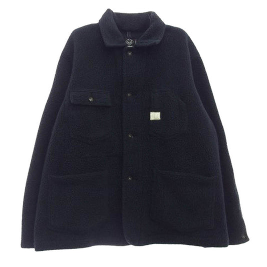 POST OVERALLS ポストオーバーオールズ 23AW 1103-PSN Polar fleece Jacket Polar Tech Sherpa 1993 Model ポーラーフリース ジャケット ダークネイビー系 L【中古】
