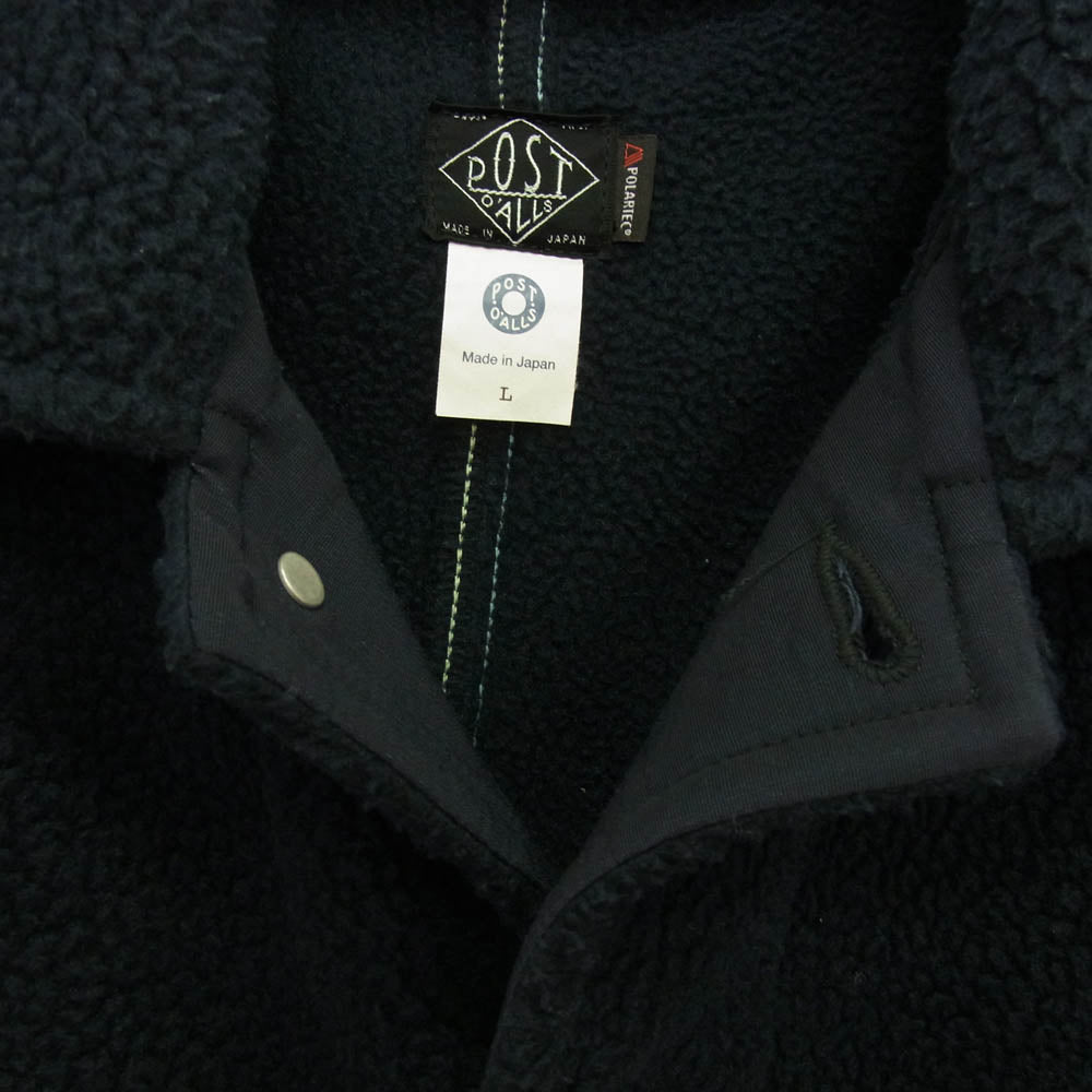 POST OVERALLS ポストオーバーオールズ 23AW 1103-PSN Polar fleece Jacket Polar Tech Sherpa 1993 Model ポーラーフリース ジャケット ダークネイビー系 L【中古】