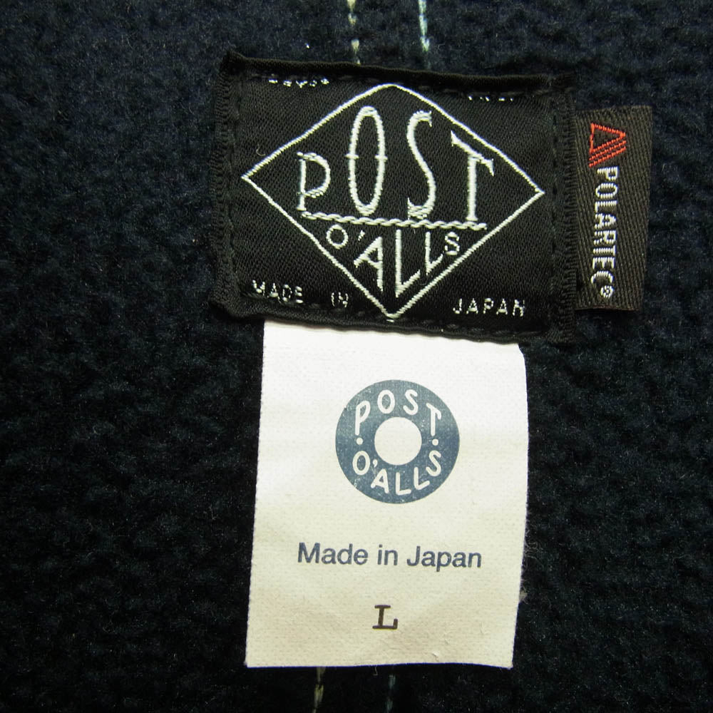 POST OVERALLS ポストオーバーオールズ 23AW 1103-PSN Polar fleece Jacket Polar Tech Sherpa 1993 Model ポーラーフリース ジャケット ダークネイビー系 L【中古】