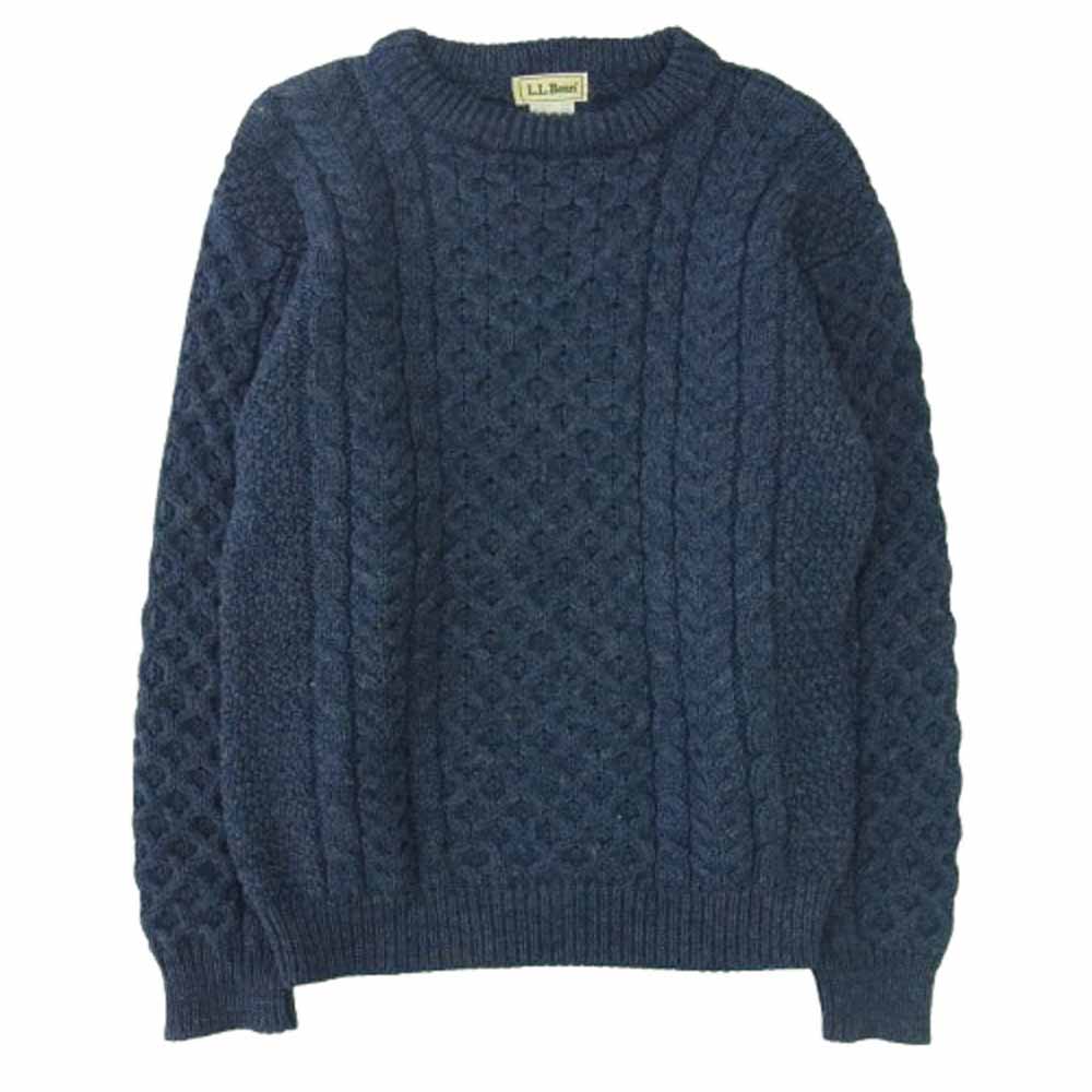L.L.Bean エルエルビーン Vintage 70s～80s ブロック体 ローゲージ ニット ネイビー系 S【中古】