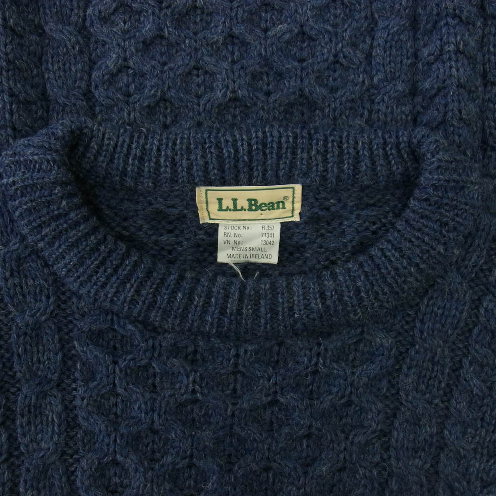 L.L.Bean エルエルビーン Vintage 70s～80s ブロック体 ローゲージ ニット ネイビー系 S【中古】