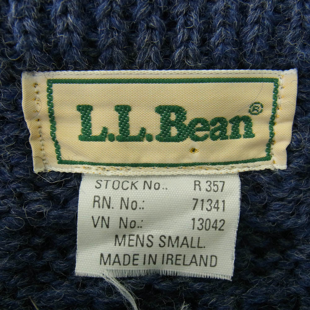 L.L.Bean エルエルビーン Vintage 70s～80s ブロック体 ローゲージ ニット ネイビー系 S【中古】