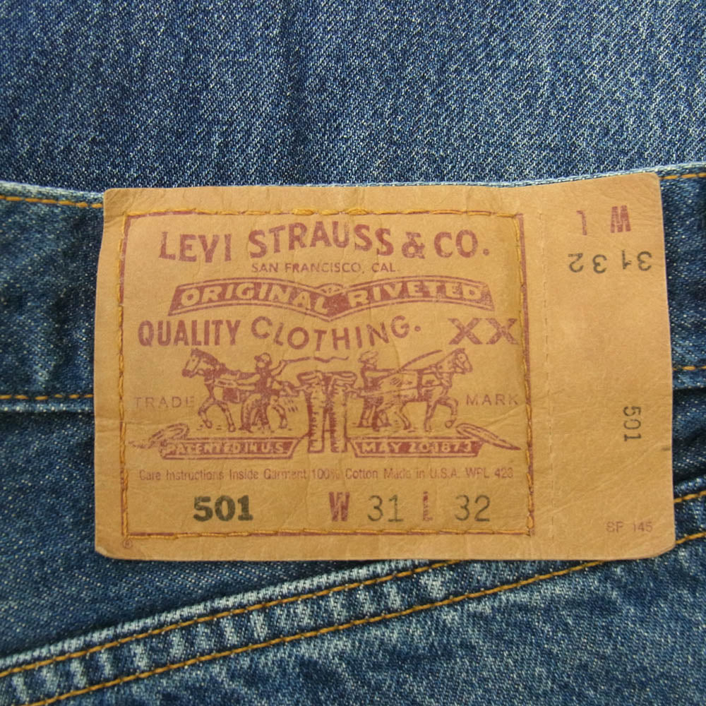 Levi's リーバイス Vintage small e 90s ボタン裏553 501 USA製 ヴィンテージ スモールe デニム パンツ インディゴブルー系【中古】