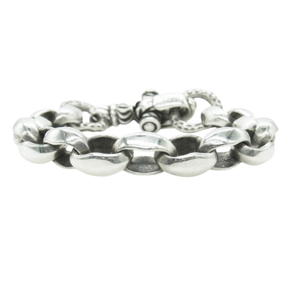 LEONARD KAMHOUT レナードカムホート LONE ONES ロンワンズ SILK LINK BRACELET シルクリンクブレスレット 15LINK 15リンク クレーンサークル シルバー系【中古】