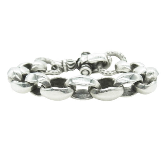 LEONARD KAMHOUT レナードカムホート LONE ONES ロンワンズ SILK LINK BRACELET シルクリンクブレスレット 15LINK 15リンク クレーンサークル シルバー系【中古】