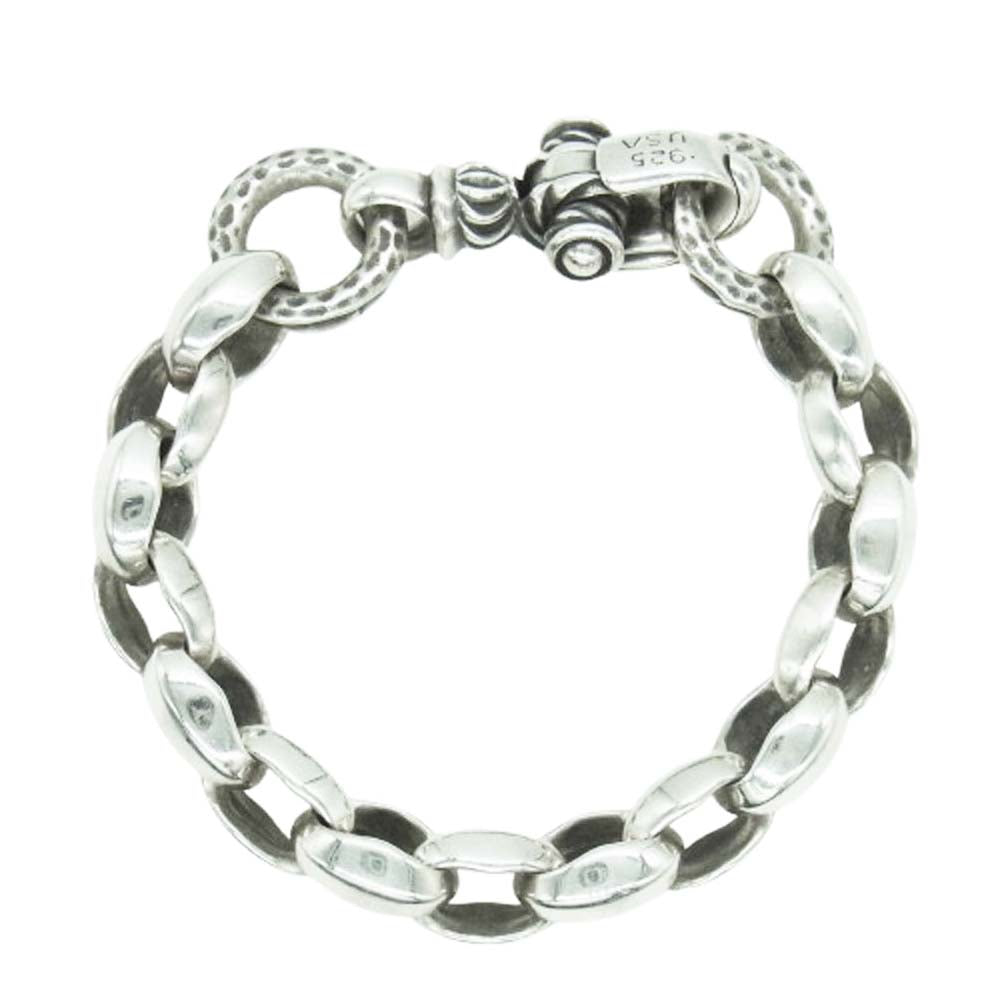 LEONARD KAMHOUT レナードカムホート LONE ONES ロンワンズ SILK LINK BRACELET シルクリンクブレスレット 15LINK 15リンク クレーンサークル シルバー系【中古】