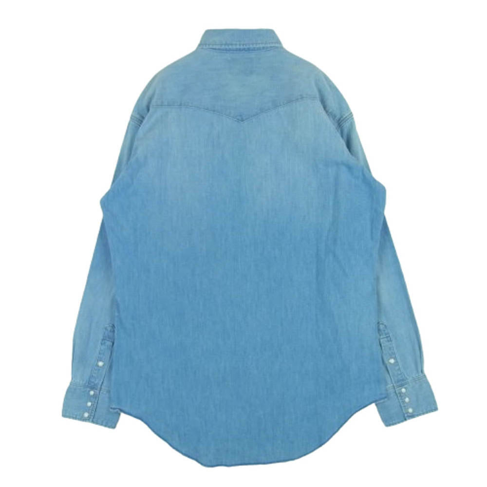 Wrangler ラングラー WM1027 127MW Western Shirts デニム ウエスタン シャツ 長袖 インディゴブルー系 XL【新古品】【未使用】【中古】