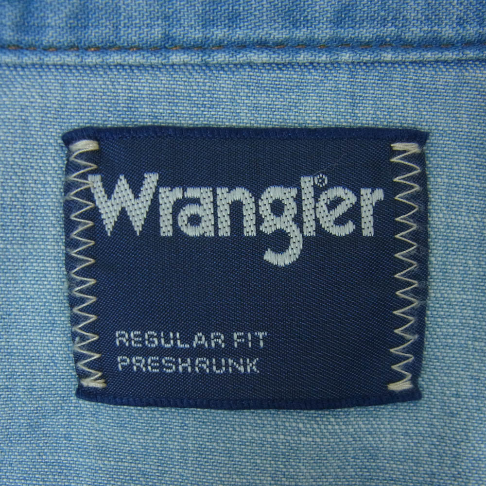 Wrangler ラングラー WM1027 127MW Western Shirts デニム ウエスタン シャツ 長袖 インディゴブルー系 XL【新古品】【未使用】【中古】