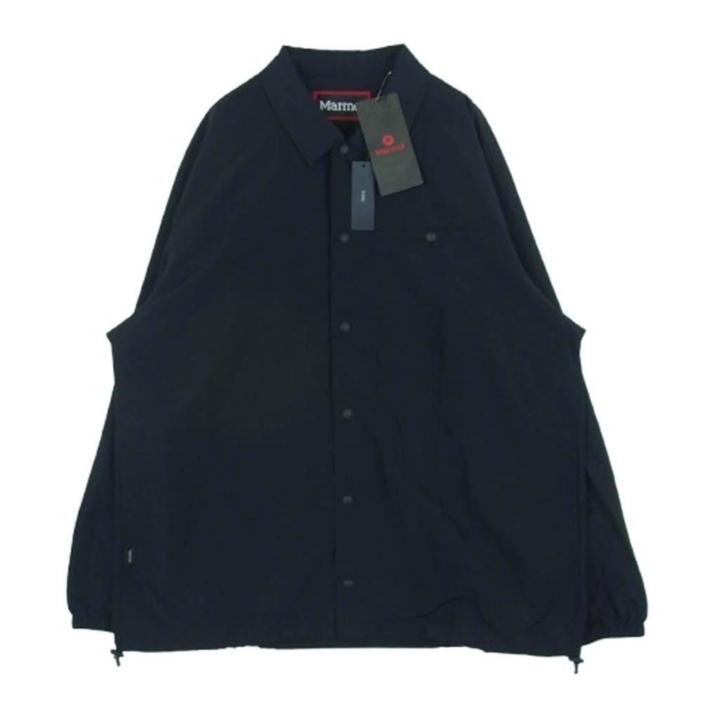 MARMOT マーモット MTSS25MJK341DR URBAN RESEARCH DOORS別注 ナイロン コーチ ジャケット BLACK 黒に近いダークネイビー系 XL【新古品】【未使用】【中古】
