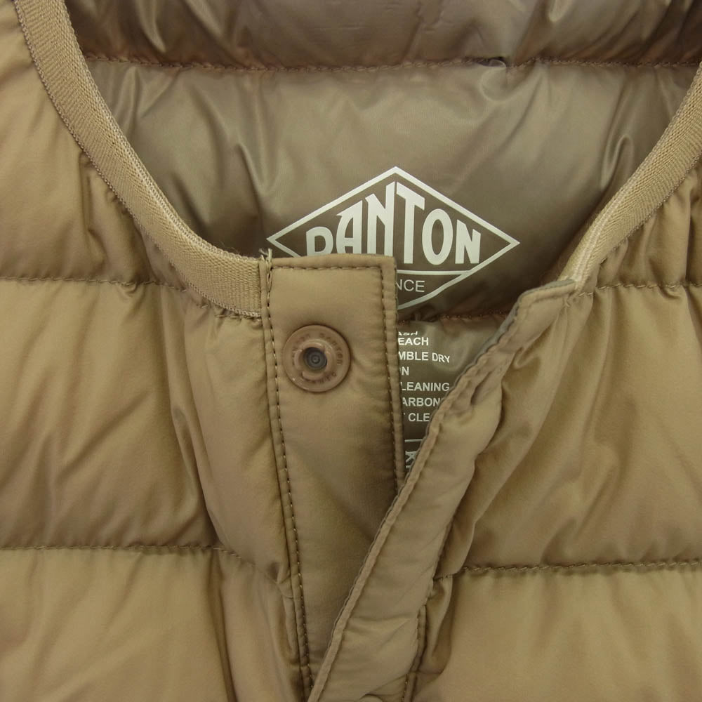 Danton ダントン ナイロン ダウン ベスト ジャケット ベージュ系 M【中古】