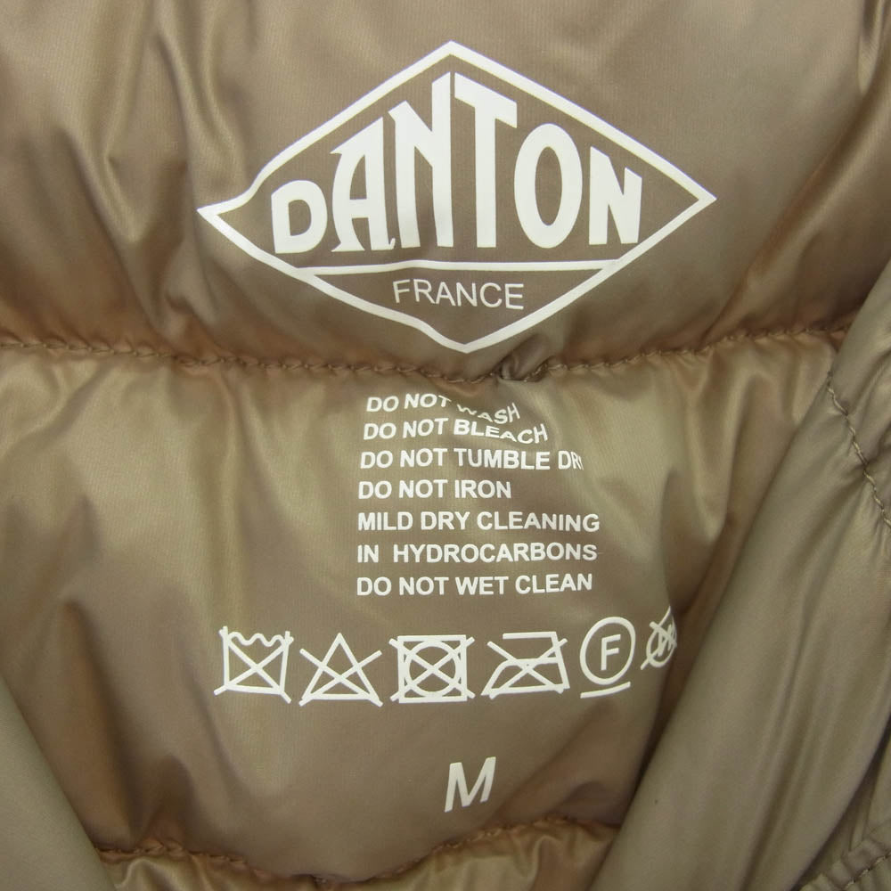 Danton ダントン ナイロン ダウン ベスト ジャケット ベージュ系 M【中古】