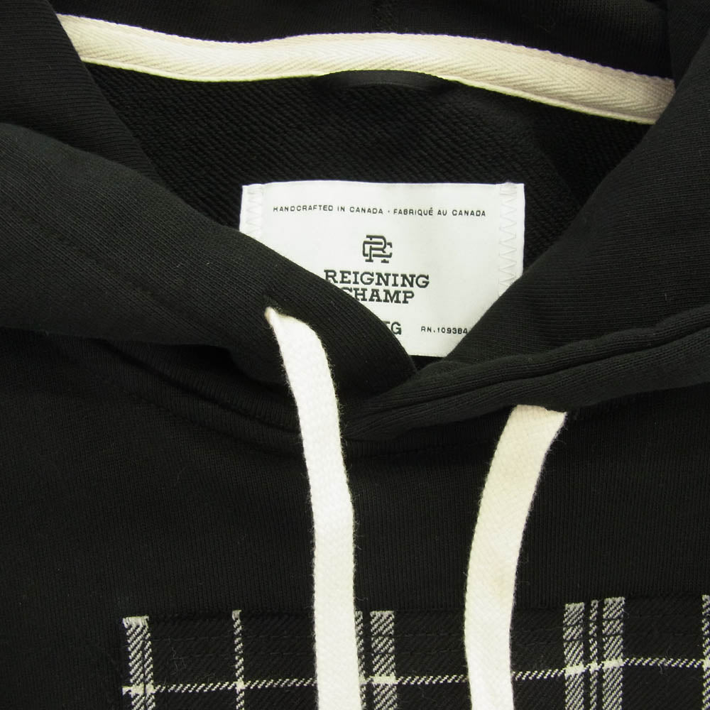 JUNYA WATANABE COMME des GARCONS MAN ジュンヤワタナベコムデギャルソンマン WO-T907-100 パッチワーク プルオーバー フーディー パーカー ブラック系 L【極上美品】【中古】