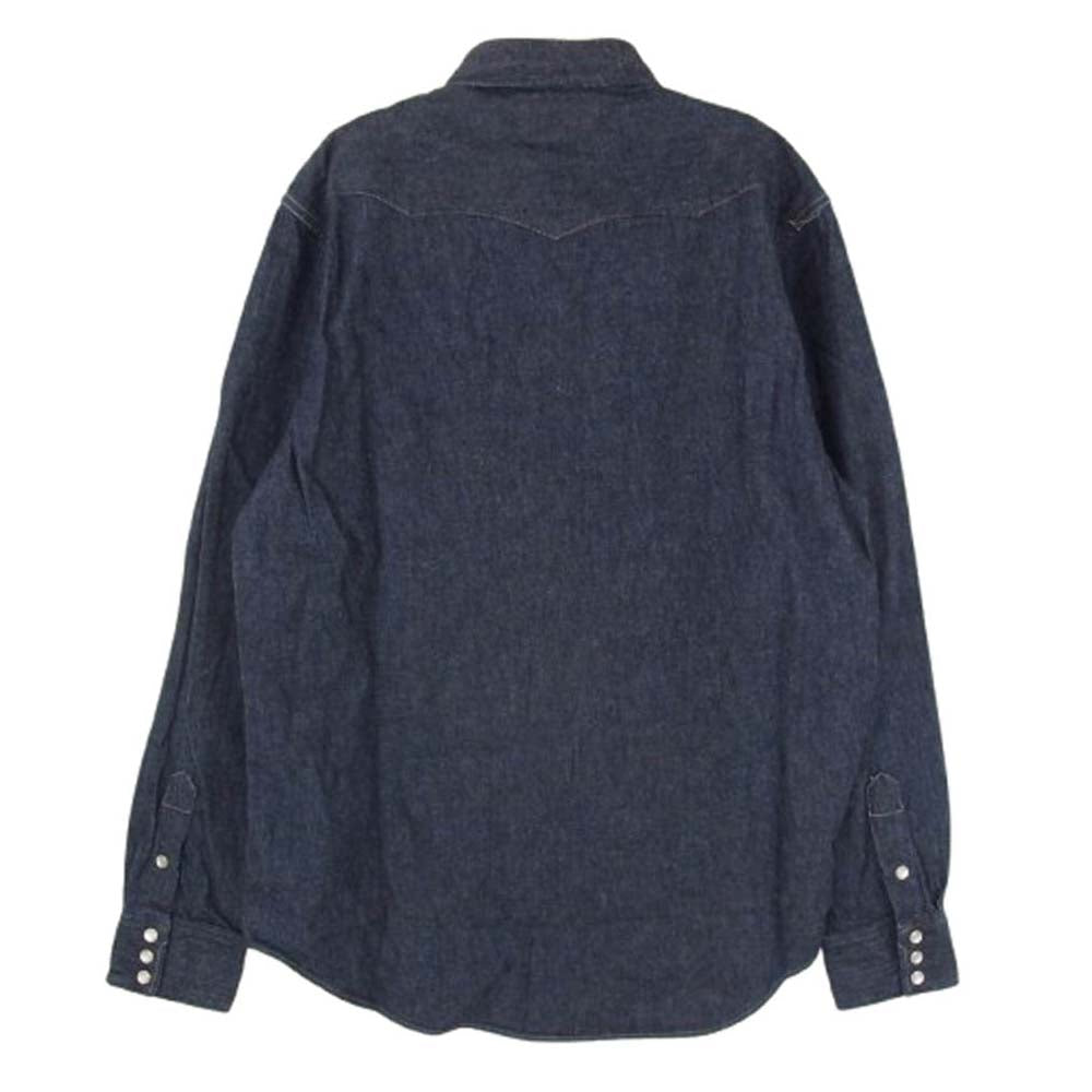 RRL ダブルアールエル MNRRWOV16820008410 Slim Fit Denim Western Shirt スリム フィット ウエスタン デニム シャツ インディゴブルー系 M【極上美品】【中古】