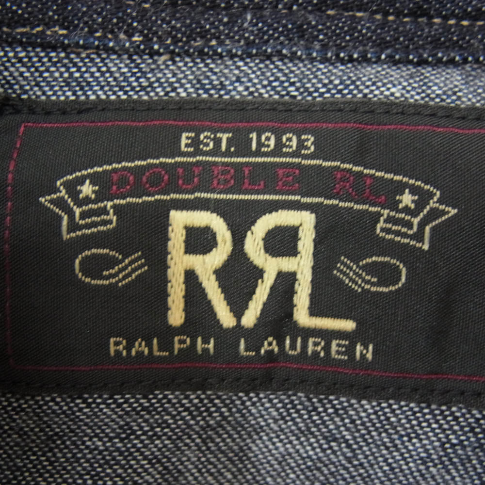 RRL ダブルアールエル MNRRWOV16820008410 Slim Fit Denim Western Shirt スリム フィット ウエスタン デニム シャツ インディゴブルー系 M【極上美品】【中古】