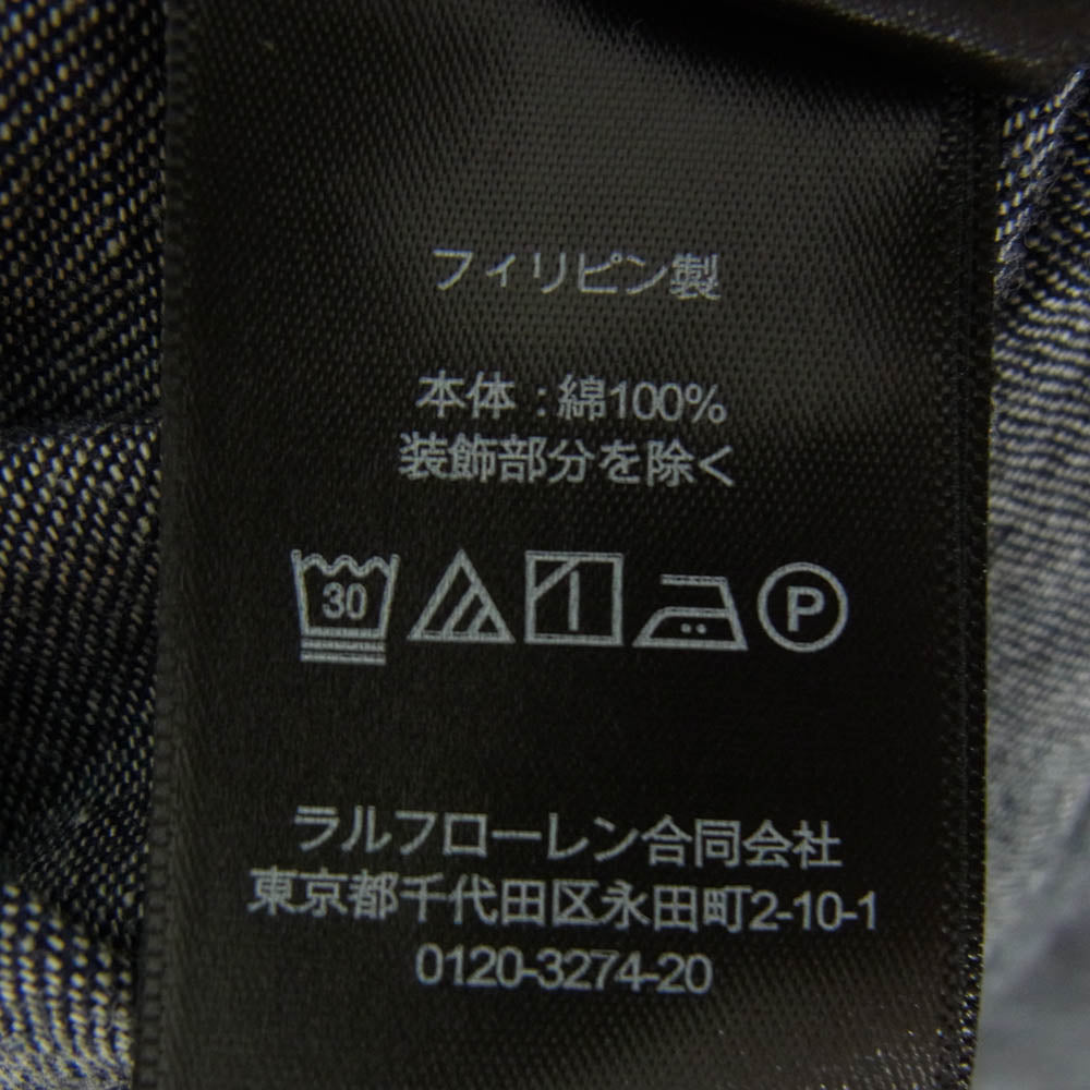 RRL ダブルアールエル MNRRWOV16820008410 Slim Fit Denim Western Shirt スリム フィット ウエスタン デニム シャツ インディゴブルー系 M【極上美品】【中古】