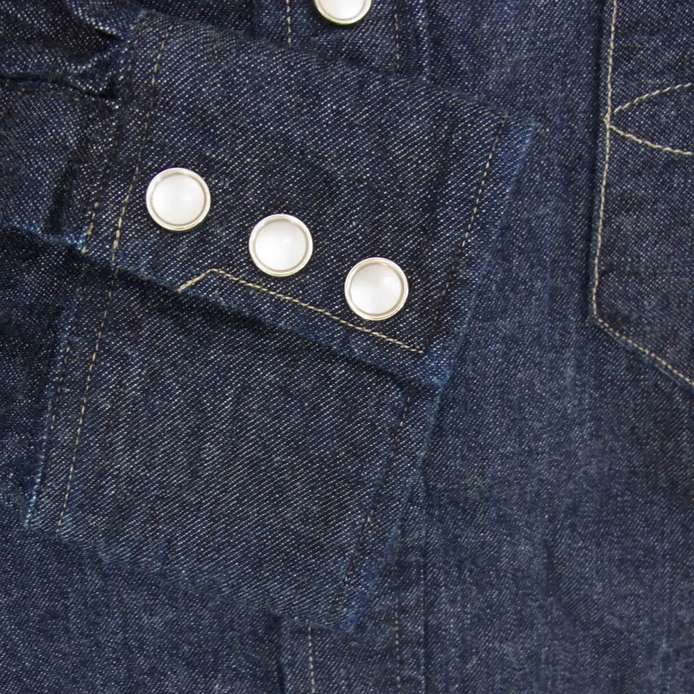 RRL ダブルアールエル MNRRWOV16820008410 Slim Fit Denim Western Shirt スリム フィット ウエスタン デニム シャツ インディゴブルー系 M【極上美品】【中古】