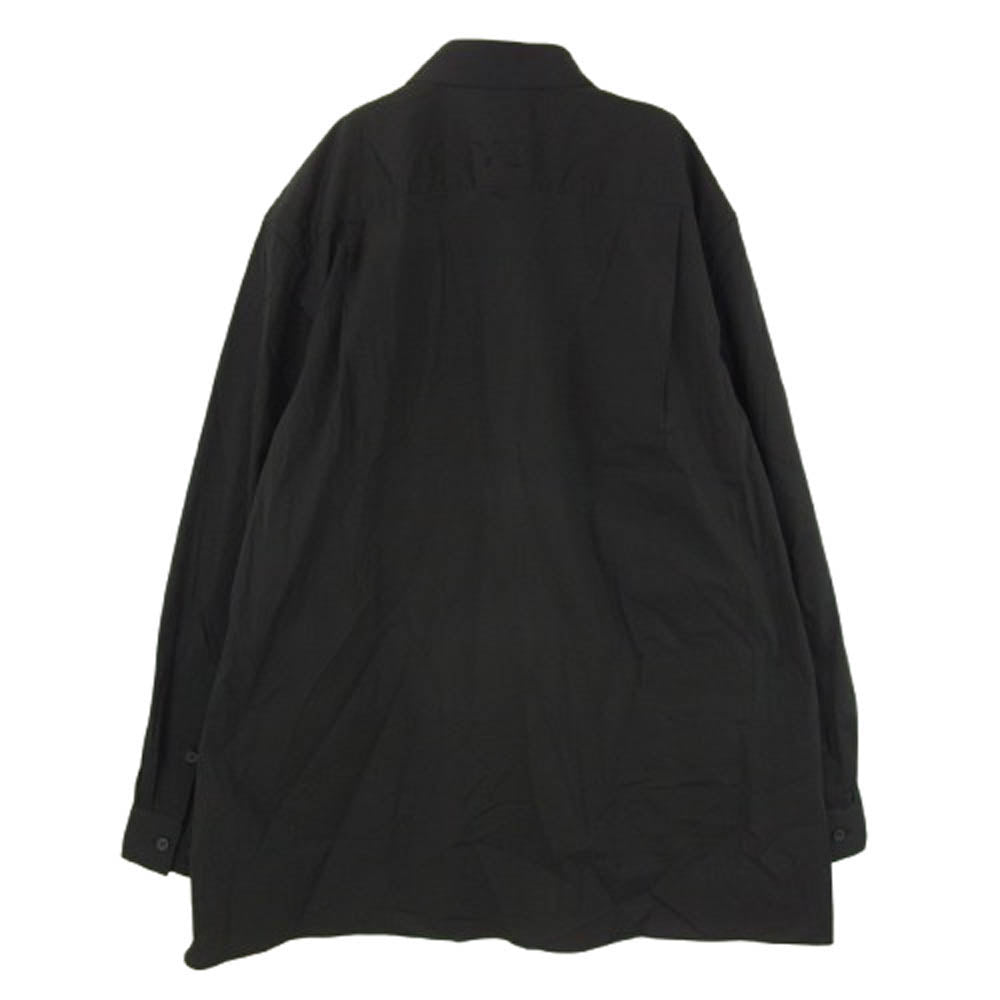 Y-3 Yohji Yamamoto ワイスリー ヨウジヤマモト JI7082 2-103 Pleated Pocket Shirt ポケット 長袖 シャツ ブラック系 M【極上美品】【中古】