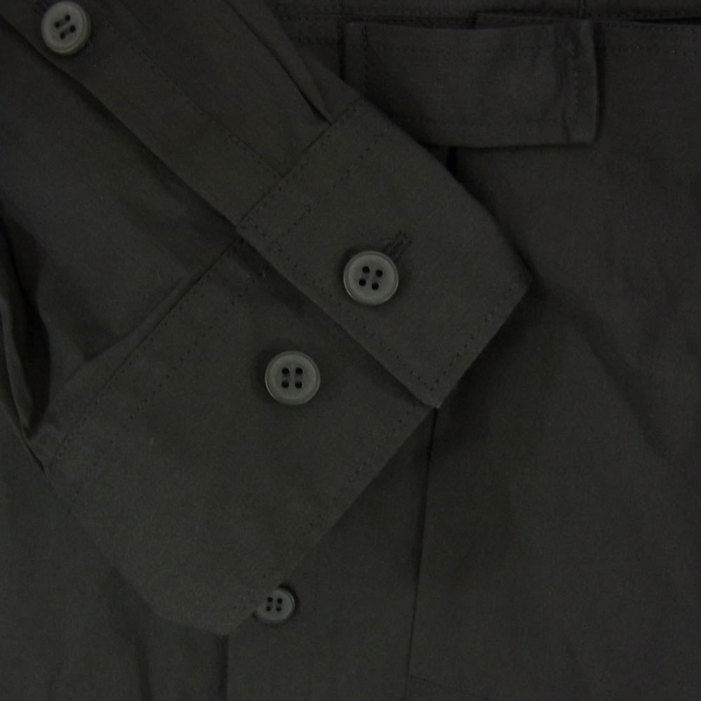 Y-3 Yohji Yamamoto ワイスリー ヨウジヤマモト JI7082 2-103 Pleated Pocket Shirt ポケット 長袖 シャツ ブラック系 M【極上美品】【中古】