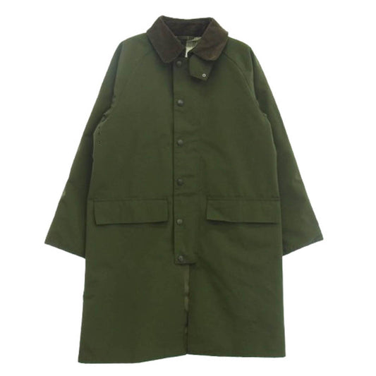Barbour バブアー 1902191 NEW BURGHLEY JACKET ニューバレー ジャケット コート グリーン系 36【美品】【中古】