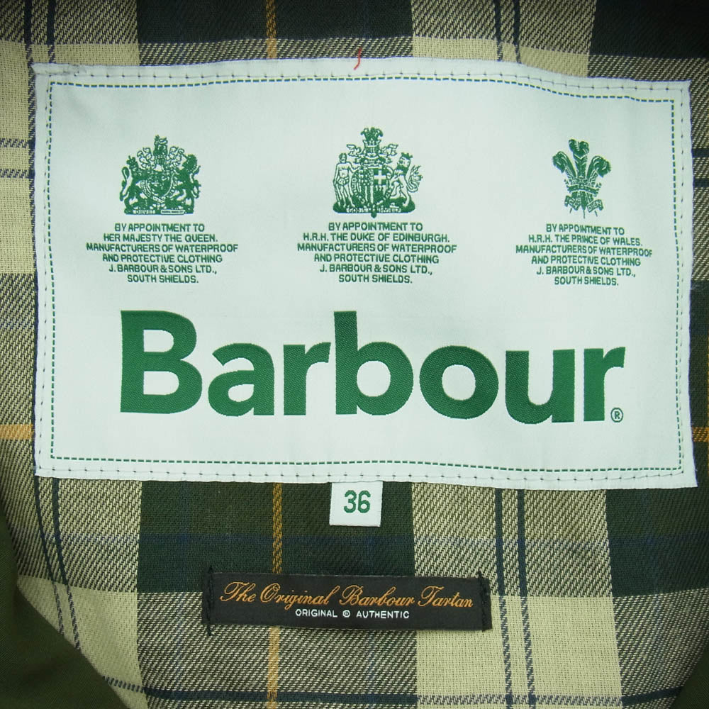 Barbour バブアー 1902191 NEW BURGHLEY JACKET ニューバレー ジャケット コート グリーン系 36【美品】【中古】